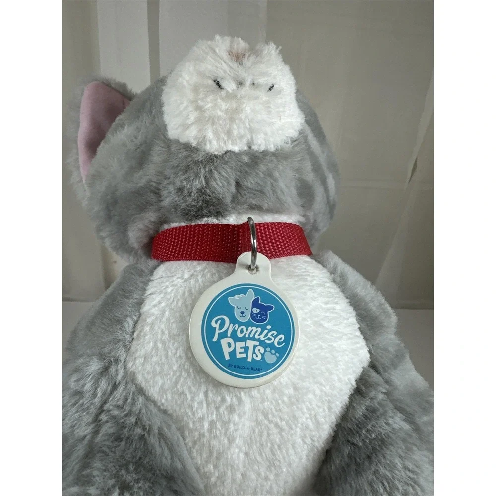 Build-A-Bear Promise Pets Gray Tabby Cat 2 Color Eyes Plush Stuffed Animal